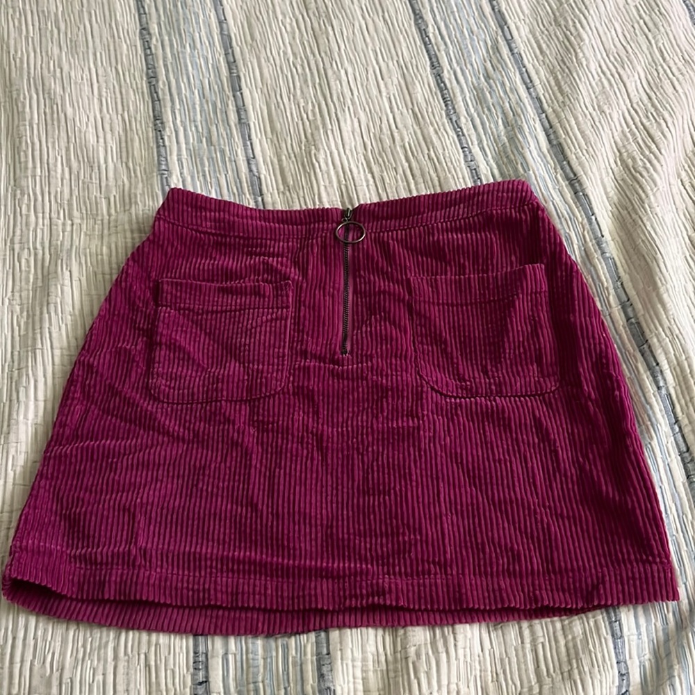 Ribbed cotton skirt